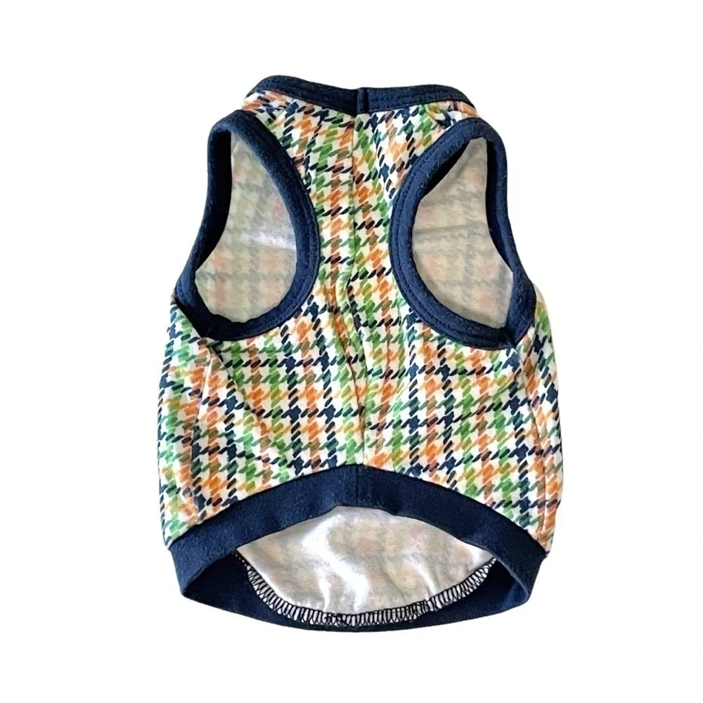 Ruff Ruff Couture Wimbledon Houndstooth Tennis Dog Tank Multicolor XS
